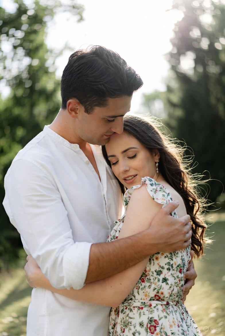 Закохані обіймаються